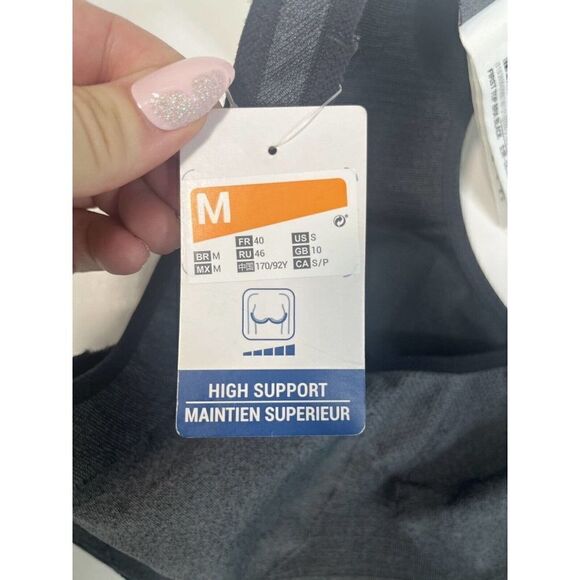 Kalenji Decathlon Sports Bra Small US High Support First Top Gray New - Picture 9 of 13